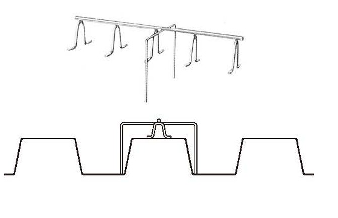 デッキ用コの字付きバー型スペーサー